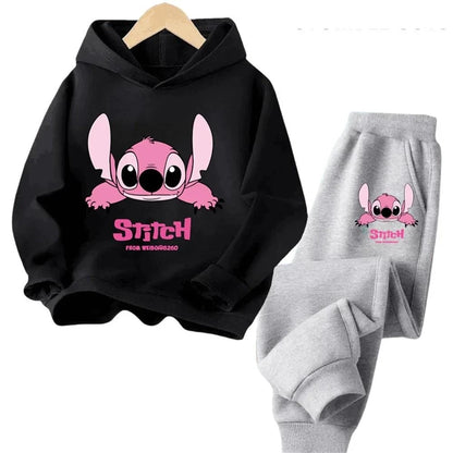 Children Hoodies Stitch Kawaii Fashion Pullover Sweatshirt Anime Trucksuit Manga Cartoons Girls Boy Kids Autumn Casual Clothes