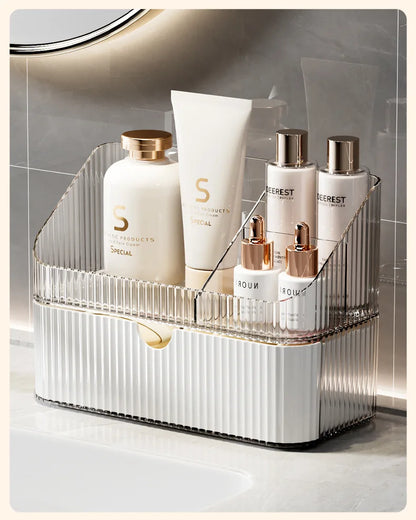 Bathroom Storage Boxes Transparent  Cosmetics Dormitory Accessories Organizer Modern Style Convenient Organization Home
