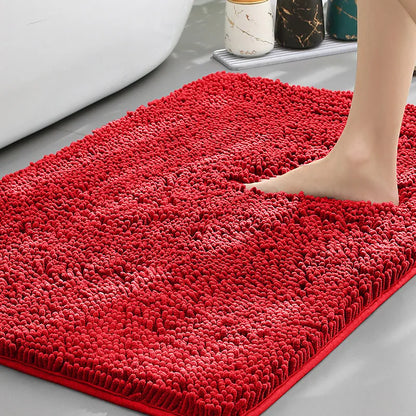 Bathroom mat chenille absorbent carpet bathroom bathtub room living room door bathroom absorbent pad