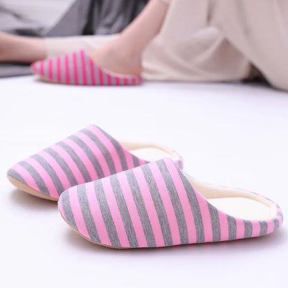 Home Slippers For Women Men Soft House Winter Indoor Light Comfort Floor Shoes Female Male Silence Slides Bedroom Japanese Style