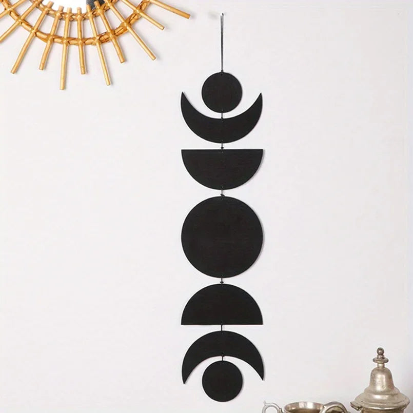Wooden Hanging Pendant Wall Decor Home Decor Wooden Decor Pendant  Moon Pendant Bohemian Style