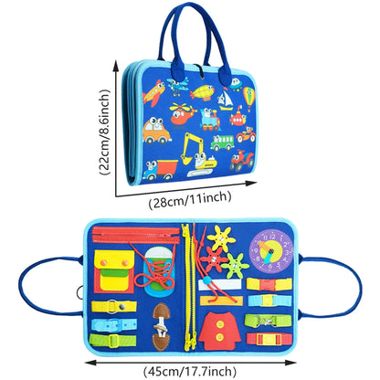 Montessori Toys Busy Board Sensory Activity Developing Board for Motor Skills,Learning Board for Toddlers  Christmas Gift