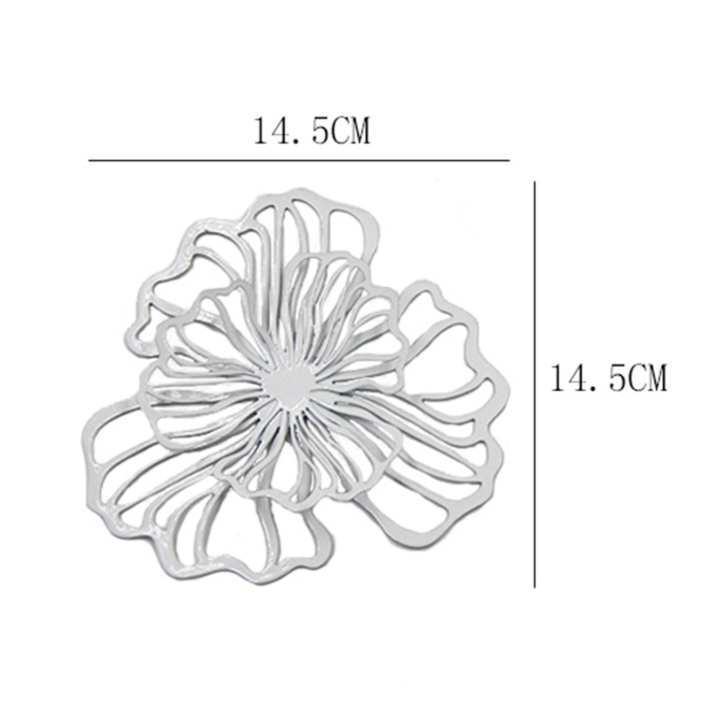 Wall Decoration Flower Metal Wall Art Decor Floral Wall Hanging Decor Wall Ornament for Living Room Kitchen Bathroom Hotel