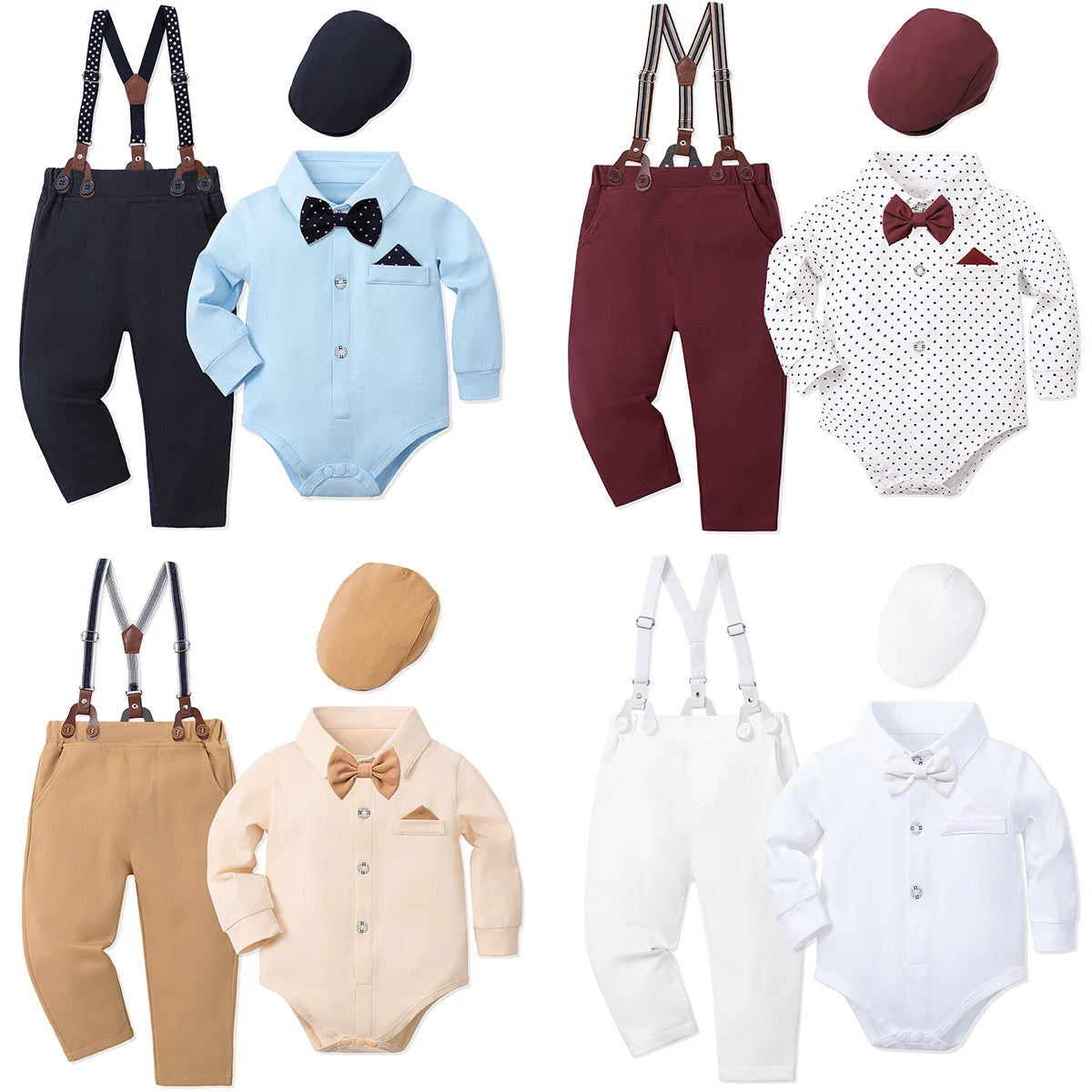 Baby Boy Clothes Christening Outfit Infant Baptism Easter Dedication White Suits Toddler Wedding Birthday Party Gift Set