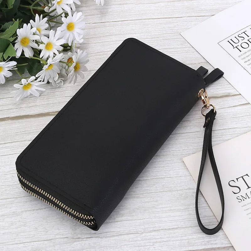 Pu Leather Women Wallets Women Purses Fashion Long Zipper Women's Wallet Money Coin Holder Female Long Purse Female Purse Zipper
