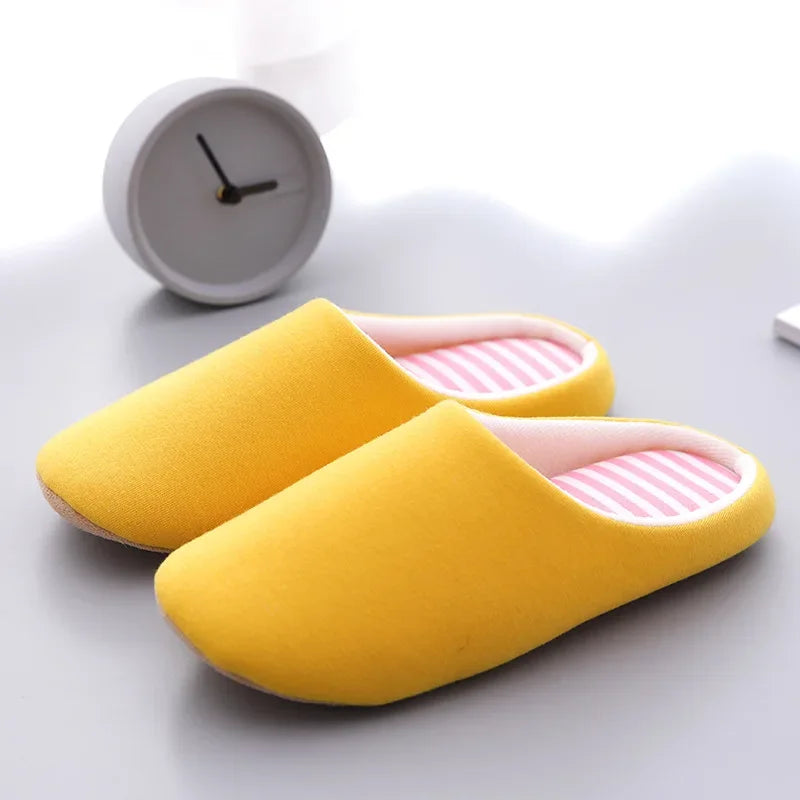 Home Slippers For Women Men Soft House Winter Indoor Light Comfort Floor Shoes Female Male Silence Slides Bedroom Japanese Style