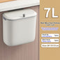 Bathroom Trash Can Wall Mounted Hanging Trash Bin With Lid Waterproof Narrow Seam Rubbish Bin Toilet Waste Garbage Bin 7/9L