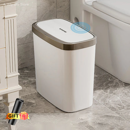 Bathroom Trash Can Wall Mounted Hanging Trash Bin With Lid Waterproof Narrow Seam Rubbish Bin Toilet Waste Garbage Bin 7/9L