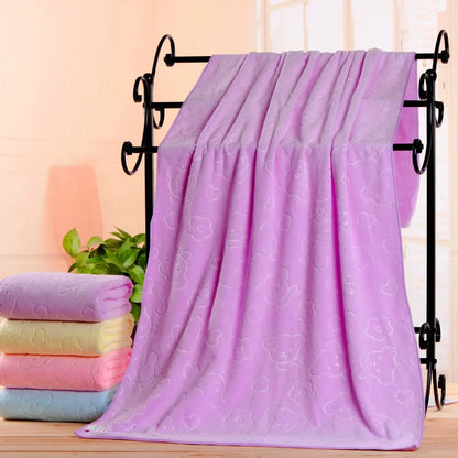 Embossed Towels Set  Quick Drying Towels Bath Towels Absorbent Soft and Comfortable Bathrobes Ultra-fine Fiber Towels Bathroom