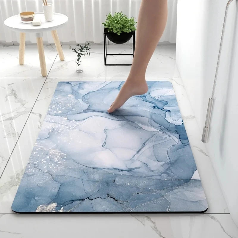 Bathroom Rugs Soft Diatomaceous Earth Floor Mat Super Absorbent Toilet Carpet Door Foot Mats Bath Non-slip Rubber Shower Rug Pad