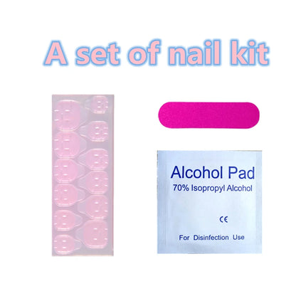 2 Sets Short Fake Nail Designs Red Stilettos Woman Artificial Press On Fake Nails For Gluing DIY Lady Finger Tip Manicure Tools