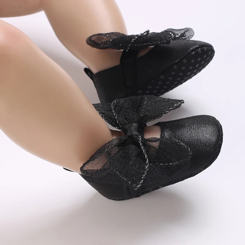 Black British Retro Princess Shoes For Spring And Autumn 0-18 Months Baby Shoes With Soft Soles And Non Slip Baby Walking Shoes
