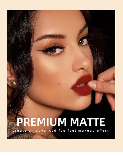 QIBEST 24 Colors Liquid Lipstick Ultra Matte Velvet Long Lasting Women Beauty Red Nonstick Cup Waterproof Lip Gloss Nude Makeup