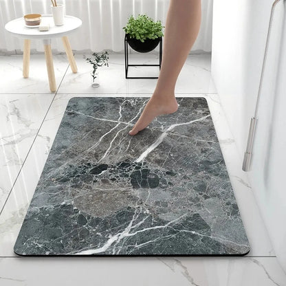 Bathroom Rugs Soft Diatomaceous Earth Floor Mat Super Absorbent Toilet Carpet Door Foot Mats Bath Non-slip Rubber Shower Rug Pad