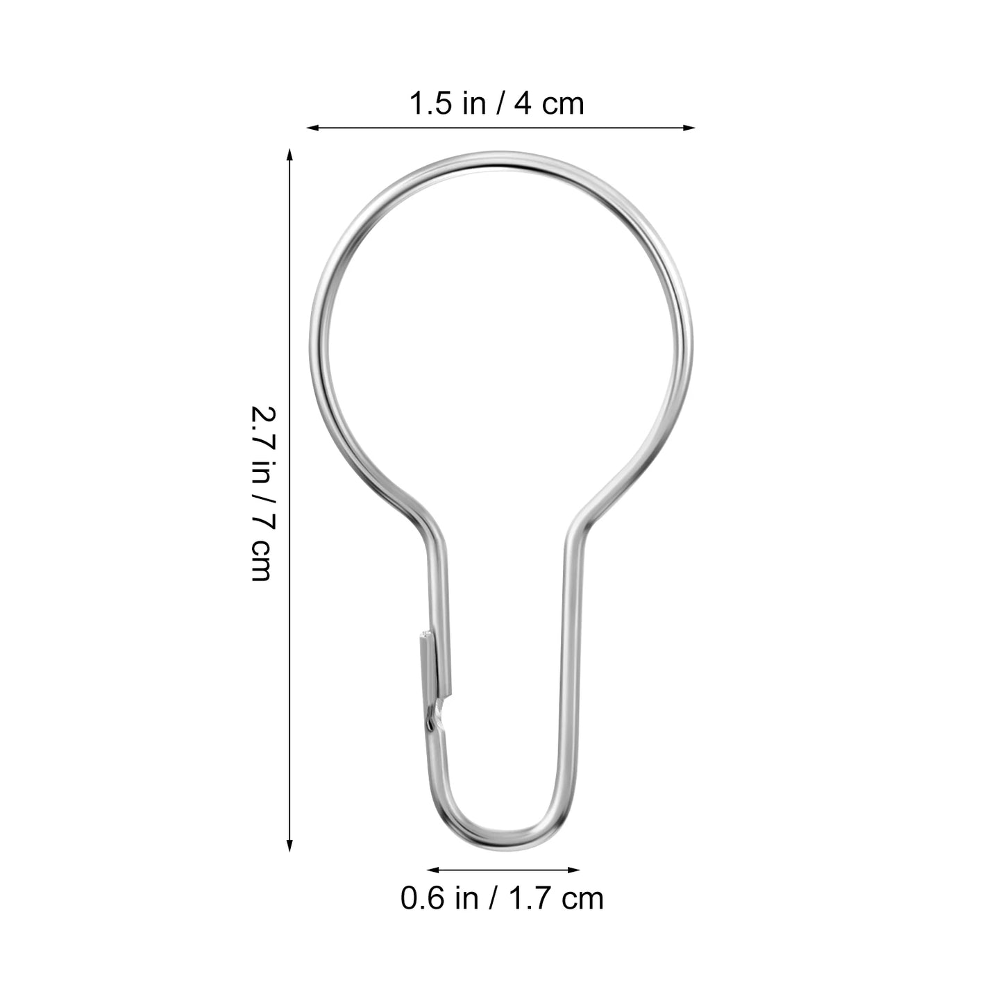 Curtain Hooks Set Silver Ring Curtain Hook Accessories Bathroom Gourd Shape Shower Hooks Multifunctional Hardware Fittings