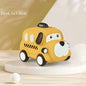 Baby Car Toys for 6 12 Months Friction Car Infant Soft Rubber Inertial Push and Go Vehicles Roll Car Hand Rattle Gift for Kids