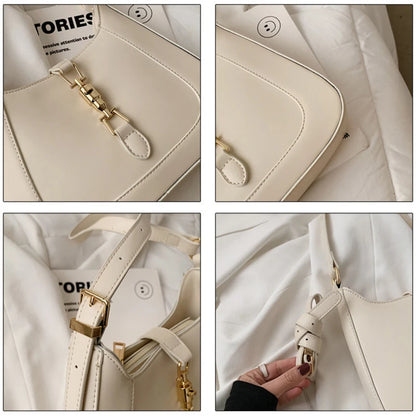 Top Quality Luxury Brand Purses and Handbags Designer Leather Shoulder Crossbody Bags for Women Dual Straps Underarm Sac A Main