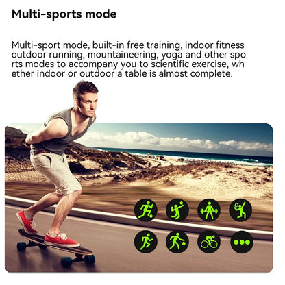 2025 New Smart Watch Men Women Gifts 2.01'' Full Touch Screen Sport Fitness Tracker Smartwatch Men BT Calls Digital smarthwhatch