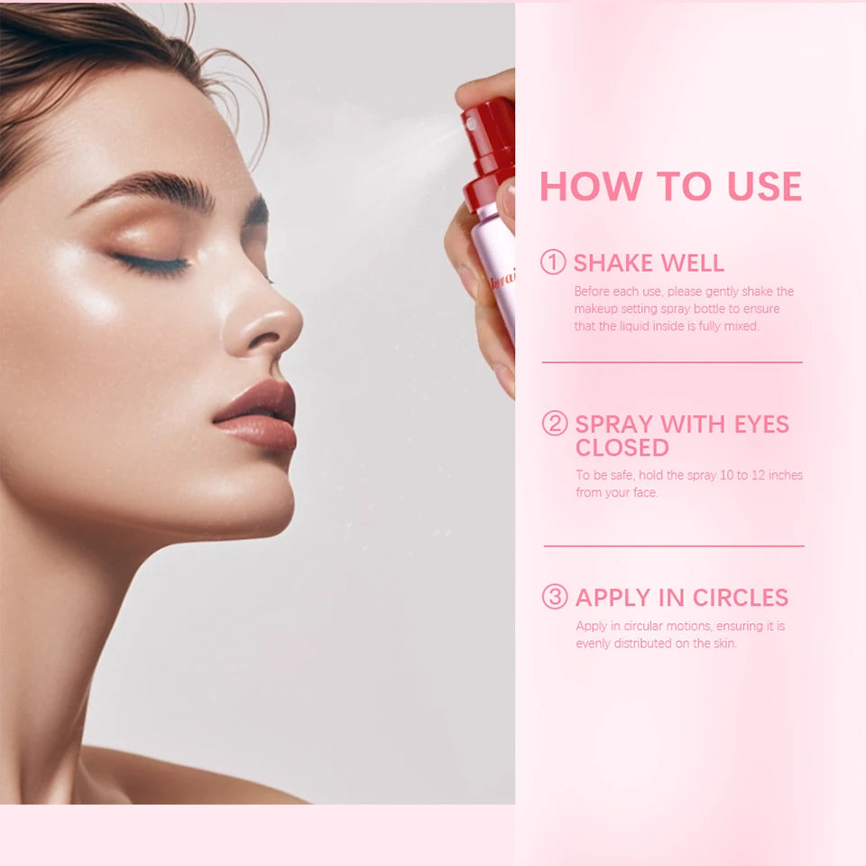 Mattifying Waterproof Setting Spray Glossy Matte Base Makeup Control Oil Non-Sticky Waterproof Make-up Fixer Spray for All Skin