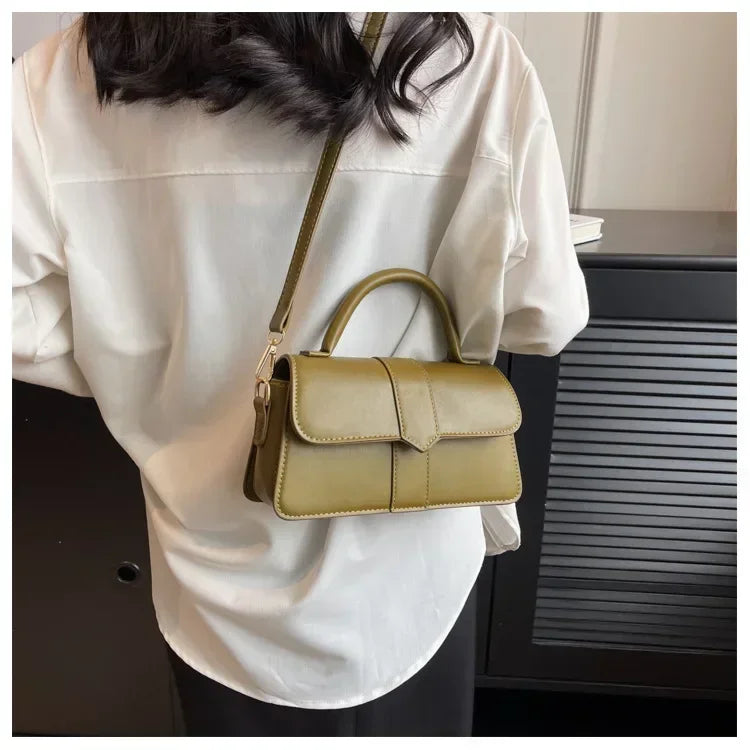 Pu Leather Shoulder Bag for Women Handbag  Fashion Crossbody Bags Vintage Underarm Bag Square Satchel Сумка Женская 2025 Тренд