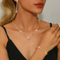 Women's Jewelry Set zircon Copper Alloy Chain Necklace Earrings Bracelet Casual Accessories for Weddings Parties Holidays