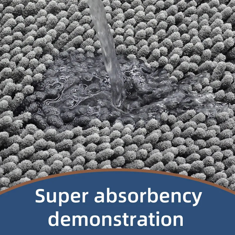 Bathroom mat chenille absorbent carpet bathroom bathtub room living room door bathroom absorbent pad