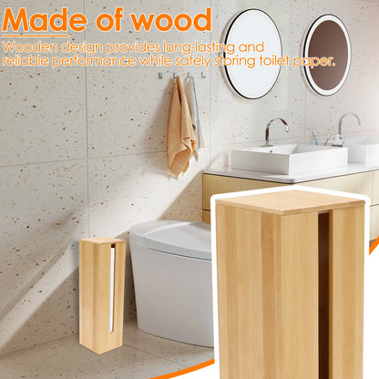 Bathroom Tissue Rack Wooden Toilet Paper Towel Box Storage with Lid Waterproof Paper Dispenser Accessories