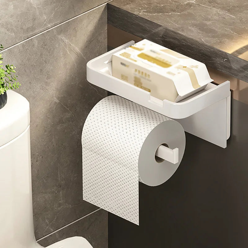 Bathroom Paper Holder Toilet Storage Rack Multi-functional Storage Rack Kitchen Towel Placement Bathroom Wall-mounted Storage