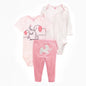 Newborn Baby Girls Clothes Set Pure Cotton Clothes Soft Cute Animal Kids Bodysuits+Pants Outfit Toddler 3Pcs Kids Bebe 6-24M