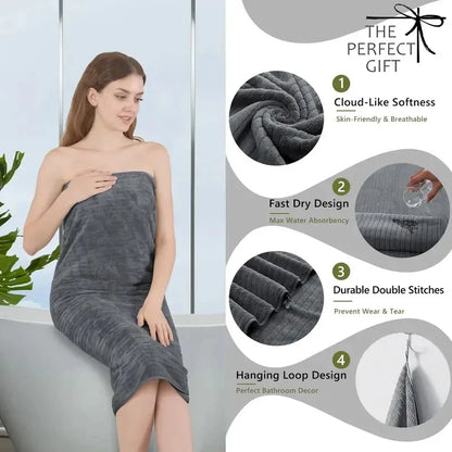 8 Pcs Bath Towel Set - Included 4 Washcloths, 2 Face Towels & 2 Bath Towels - Absorbent & Quick Dry, Ideal for Bathroom, Gym
