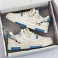 Men's shoes 2025 summer new breathable white shoes men's trendy and versatile thick soled sports board shoes trendy shoes