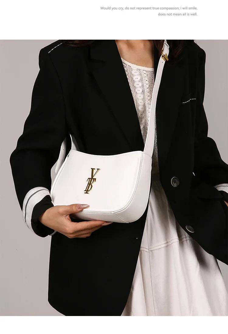 Luxury Underarm Bag for Women, Minimalist Designer Shoulder Purse, Fashionable Crossbody Bag, High-End Aesthetic & Versatile