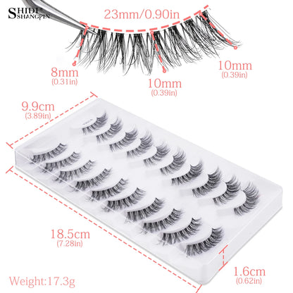 Fake Eyelashes 3/10 Pairs Natural Long 3D Mink Lashes Curly Eyelash Extension Makeup faux Cils Handmade False Lashes maquiagem