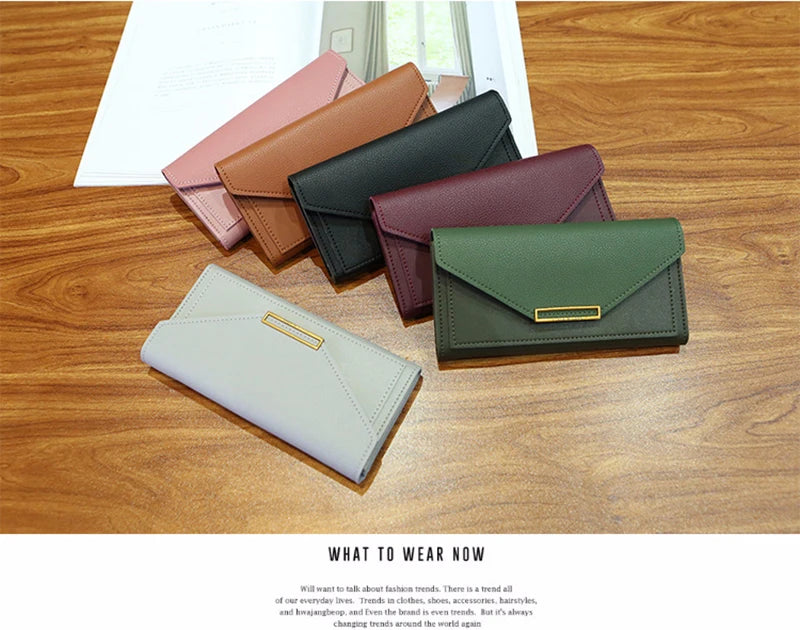 Multi-functional Wallet For Women Large Capacity PU Leather Women's Purses Long Hasp Cards Holder Ladies Money Coins Clutch Bag
