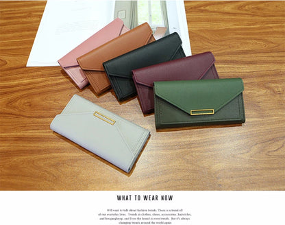 Multi-functional Wallet For Women Large Capacity PU Leather Women's Purses Long Hasp Cards Holder Ladies Money Coins Clutch Bag