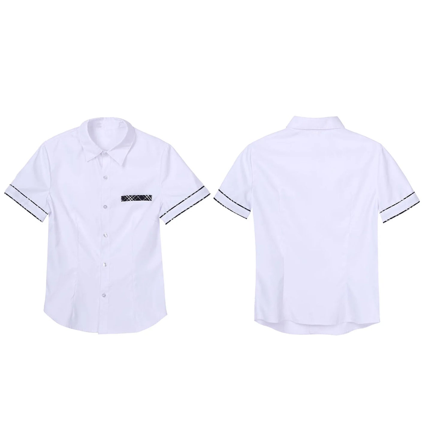 Women Sexy Student Uniform Role Play Outfit Cosplay Lingerie School Girl Shirt Top Pleated Miniskirt Erotic Cheerleader Costume