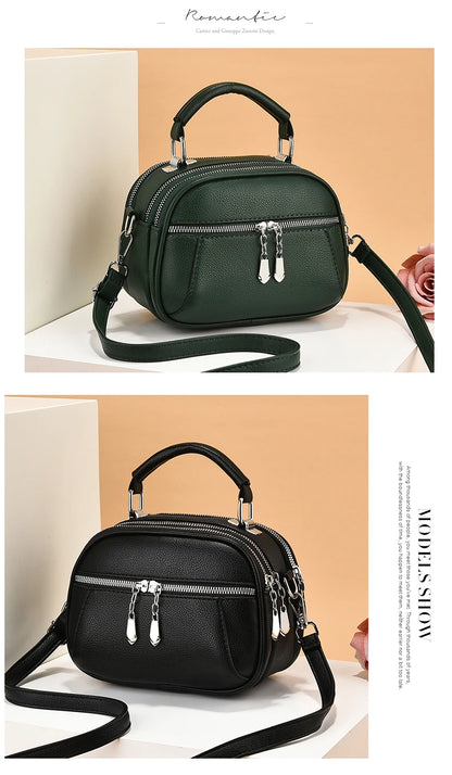 Women Small Purses and Handbags PU Leather Solid Color Zipper Shoulder Bag Cross Body Bags Small Wallets Short Handle Bag