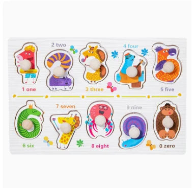 Montessori Baby Wooden Toys 1 2 3 Years Children Hand Grab Board Puzzle Game Toddler Fine Motor Skills Educational Toys for Kids