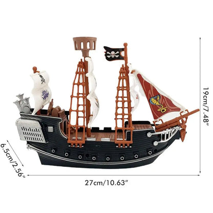 Kids Pirate Toys Pirates Ship Plaything Interesting Unique Boats Model Playthings Table Ornament Boat Toy for Home Kindergarten