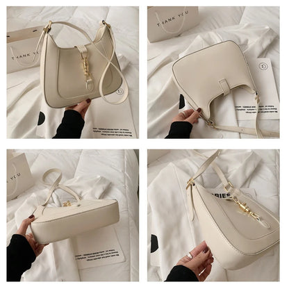 Top Quality Luxury Brand Purses and Handbags Designer Leather Shoulder Crossbody Bags for Women Dual Straps Underarm Sac A Main