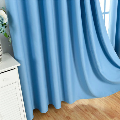 Textured Blackout Window Curtain Pair Thermal Insulated Linen Room Darkening Grommet Curtains Size 140245 Light Green Energy