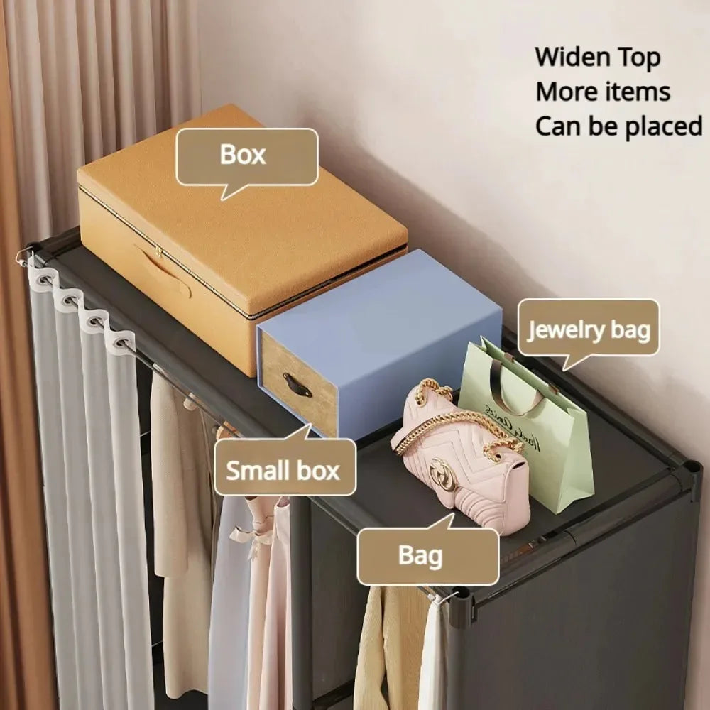 Floor-Standing Simple Wardrobes Home Large Capacity Durable Clothes Cabinet Dustproof And Economical Wardrobe Bedroom Furniture