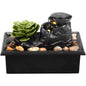 Tabletop Waterfall Home Decor Relaxation Meditation Desktop Fountain with Soft Lights Flowing Water Ornaments Mother's Day Gifts