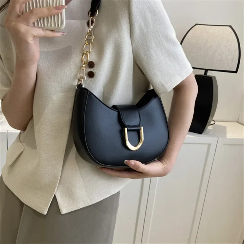 Trendy Pu Leather Shoulder Bag for Women Stylish Underarm Purse with Zipper Closure, Elegant Design Perfect for Everyday Use