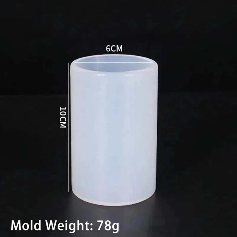 New Cylinder Silicone Candle Mold Epoxy Resin Casting DIY Crafts Wax Making Supplies Soap Gift Home Decor