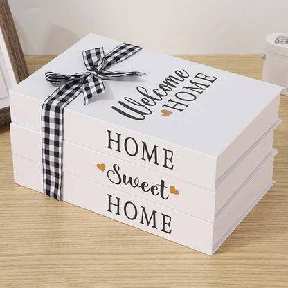 Decorative Book Stacks Folding Simulation Books Farmhouse Style Decor Charming Bookshelf Decoration Bookshelf Decor