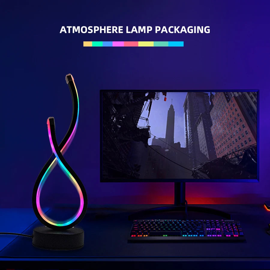 Modern LED Desk Lamp with USB Power, Adjustable Lighting, and Button Control