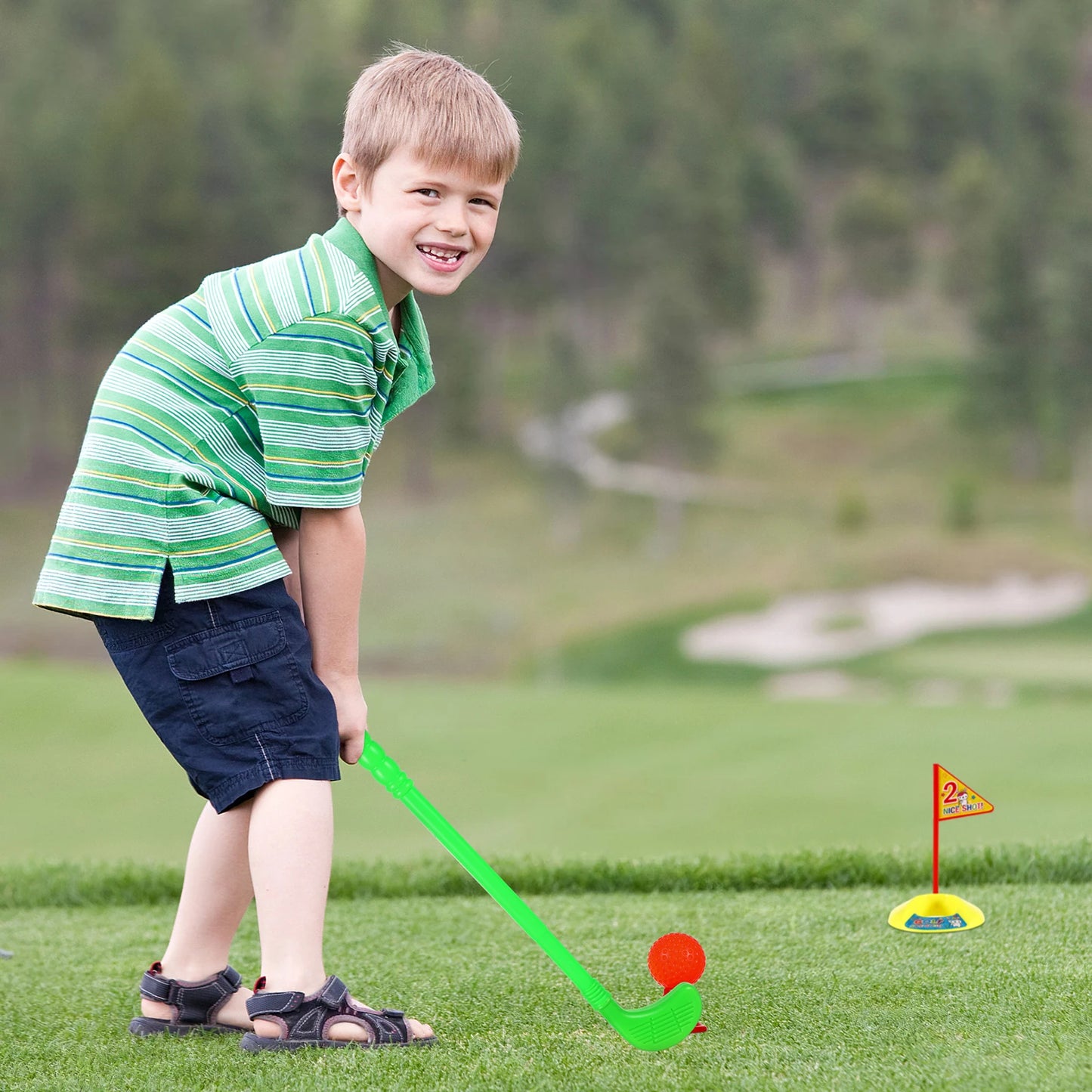 Golf Toys Set for Kids Educational Plastic Golf Toys Kits for Toddlers Outdoor Lawn and Indoor Sports Toys for Toddlers NEW