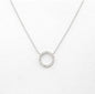 Fashion Trend Elegant Jewelry Simple Crystal Circle Pendant Necklace Golden Color Unquie Women Necklace Party Gift Wholesale