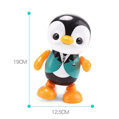 Kids Dance Robot Toy Plastic Cute Cartoon Walking Animal Electric Musical Light Shake Doll Early Educational Toys For Children